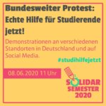 Bundesweiter Protest: Echte hilfe für Studierende jetzt!
